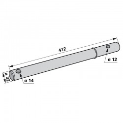 AXE PORTE BRAS POUR ANDAINEUR KUHN K8009740 
