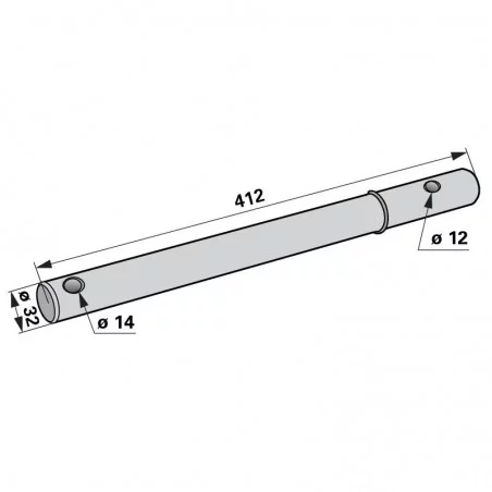 AXE PORTE BRAS POUR ANDAINEUR KUHN K8009740 AXE PORTE BRAS POUR ANDAINEUR KUHN K8009740
