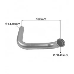 COUDE D'ÉCHAPPEMENT POUR JOHN DEERE 6800 - 6900 