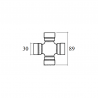 CROISILLON 30 X 89 MM POUR PONT AVANT 