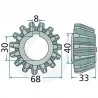 PIGNON 15 DENTS POUR FANEUSES VICON KV DEUTZ FAHR PIGNON 15 DENTS POUR FANEUSES VICON KV DEUTZ FAHR