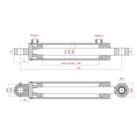VERIN DE DIRECTION - 5164023 