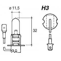 BOMBILLA HALÓGENA H3 12V / 55W