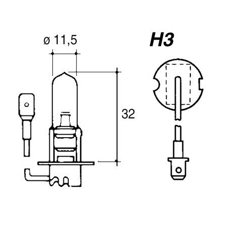 LAMPADINA ALOGENA H3 12V / 55W