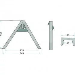TRIANGLE D ATTELAGE POUR RELEVAGE 