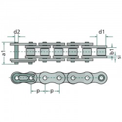 CORRENTE DE ROLOS 16 B-1