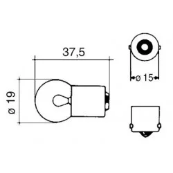LÂMPADA ESFÉRICA 12V / 10W