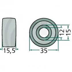 ROLLER FOR PICK UP WELGER