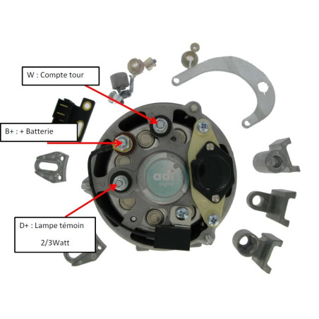 ALTERNATEUR UNIVERSEL REMPLACEMENT DE DYNAMO 12V 34A ALTERNATEUR UNIVERSEL REMPLACEMENT DE DYNAMO 12V 34A