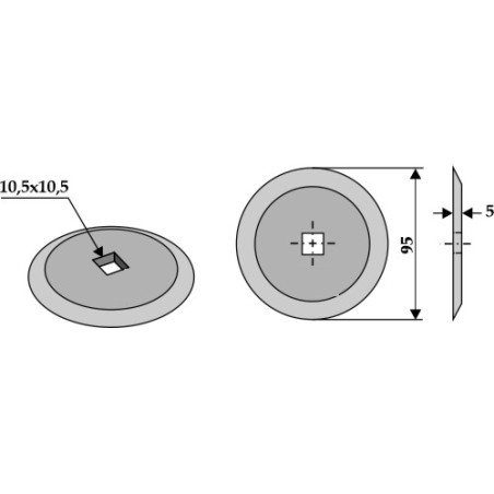 COUTEAU ROND Ø95 X 5 MM 