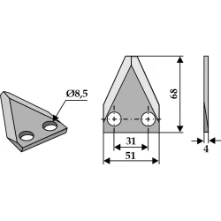 COUTEAU DE MELANGEUSE 
