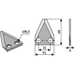 COUTEAU DE MELANGEUSE 