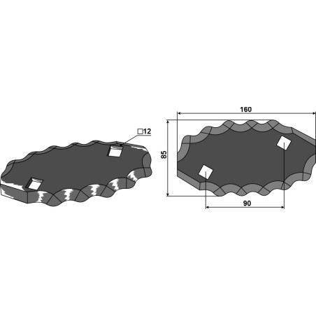 COUTEAU GAUCHE DE MELANGEUSE 
