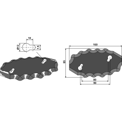 COUTEAU GAUCHE DE MELANGEUSE 