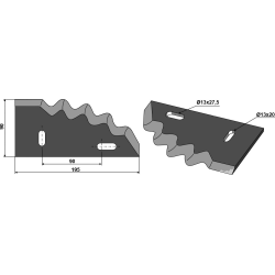 COUTEAU GAUCHE DE MELANGEUSE 