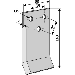 COUTEAU  DROIT - C08005 