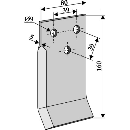 COUTEAU  DROIT - C08005 