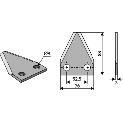 COUTEAU  POUR MELANGEUSE  