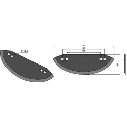 COUTEAU  DEMI CERCLE  