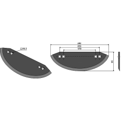 COUTEAU  DEMI CERCLE  