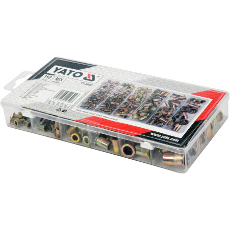 ASSORTIMENT D'ÉCROUS À RIVETER 150 PIECES 