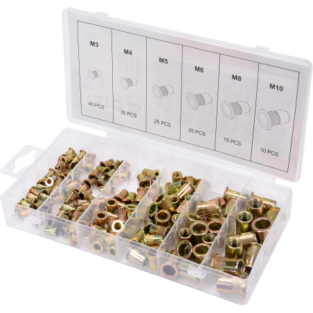 ASSORTIMENT D'ÉCROUS À RIVETER 150 PIECES 