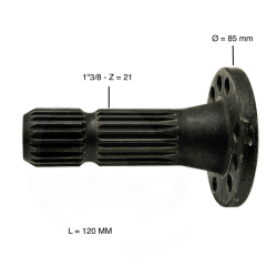 ARBRE DE PRISE DE FORCE 21 CANNELURES POUR RENAULT / SDLH - 7700027516 