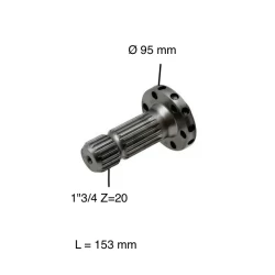 ARBRE DE PRISE DE FORCE 20 CANNELURES POUR FEDNT / MASSEY FERGUSON - 926150220020 