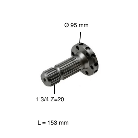 ARBRE DE PRISE DE FORCE 20 CANNELURES POUR FEDNT / MASSEY FERGUSON - 926150220020 ARBRE DE PRISE DE FORCE 20 CANNELURES POUR FEDNT / MASSEY FERGUSON - 926150220020