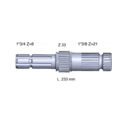 EMBOUT DE PRISE DE FORCE 1"3/4 Z6 - 1"3/8  Z21 POUR JOHN DEERE - R125087 