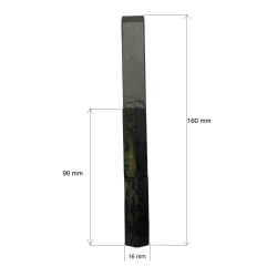 MISE A SOUDER CARBURE DE TUNGSTENE 2 PLAQUETTES LARGEUR 16 MM 