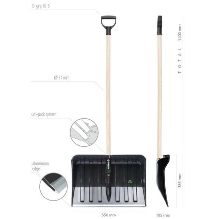 50 CM ABS PLANER WITH BEECH HANDLE