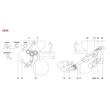 COURROIES MOISSONNEUSE BATTEUSE NEW HOLLAND - CLAYSON 1530