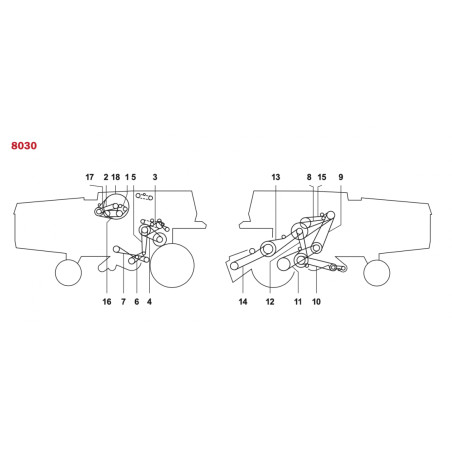 CORREAS PARA COSECHADORAS NEW HOLLAND - CLAYSON 8040