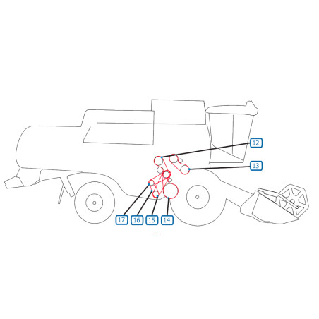 RIEMEN RECHTE SEITE MÄHDRESCHER NEW HOLLAND CL 560