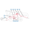 CORREIAS LADO ESQUERDO NEW HOLLAND CL 560 CEIFEIRA-DEBULHADORA