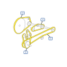 COURROIES MOTEUR MOISSONNEUSE BATTEUSE NEW HOLLAND TC54