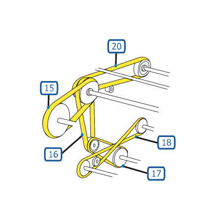 RIEMEN FÜR DIE RECHTE SEITE MÄHDRESCHER NEW HOLLAND TC54