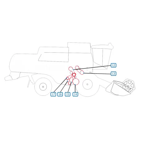 RIEMEN RECHTE SEITE MÄHDRESCHER NEW HOLLAND CS540