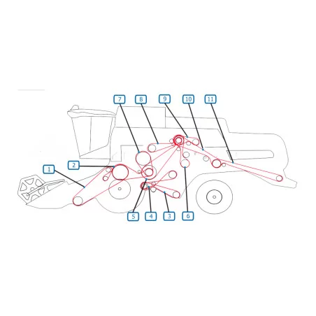 CORREAS LADO IZQUIERDO COSECHADORA NEW HOLLAND CS540