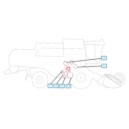 RIEMEN FÜR DIE RECHTE SEITE DES MÄHDRESCHERS NEW HOLLAND CS660