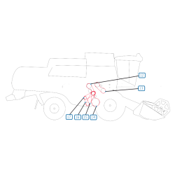 COURROIES COTE DROITE MOISSONNEUSE BATTEUSE NEW HOLLAND CS6060H