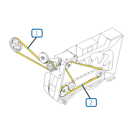 CORREAS TRITURADORAS - ESPACIADOR COSECHADORA NEW HOLLAND CSX7070