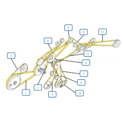 RIEMEN LINKE SEITE MÄHDRESCHER NEW HOLLAND CX820