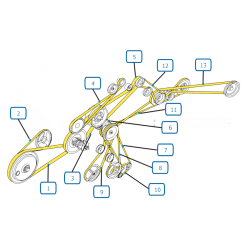 RIEMEN FÜR LINKE SEITE MÄHDRESCHER NEW HOLLAND CX8030