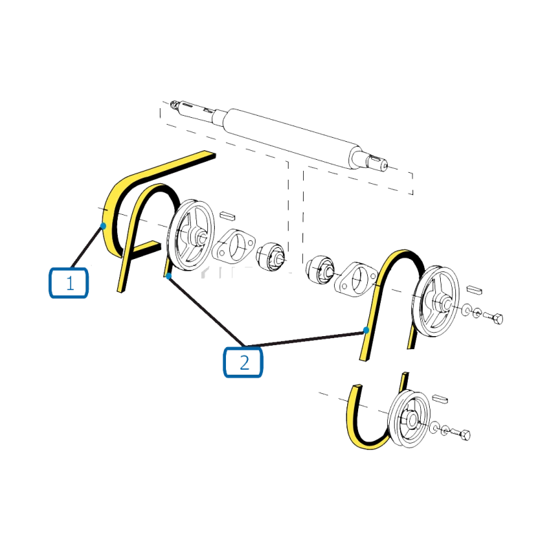 New Holland TF76 combine harvester belt SHREDDER SPREADER