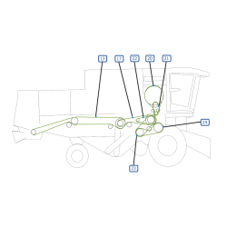 COURROIES COTE DROITE MOISSONNEUSE BATTEUSE CLAAS DOMINATOR 108 VX