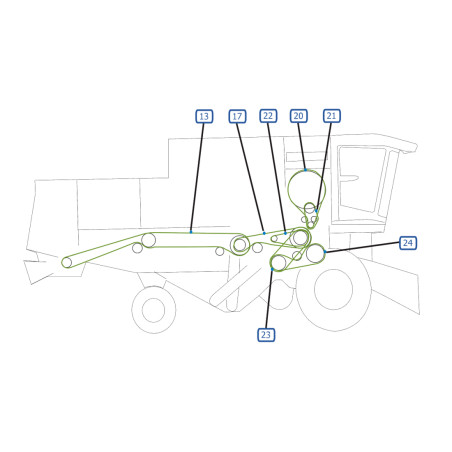 COURROIES COTE DROITE MOISSONNEUSE BATTEUSE CLAAS DOMINATOR 108 VX