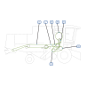 COURROIES COTE DROITE MOISSONNEUSE BATTEUSE CLAAS DOMINATOR 108 VX