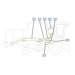 COURROIES COTE DROITE MOISSONNEUSE BATTEUSE CLAAS DOMINATOR 128